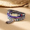 Bohemian Vacation Style Glass Beaded Charms Bracelets Set for Women VJ2934-4-1