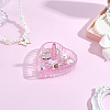 Heart-Shaped Glass Ring Holder AJEW-WH0643-265B-3