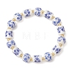 Blue and White Handmade Porcelain Beads Sracelets for Women BJEW-JB12972-2