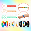 20Pcs 8 Style Rainbow Color Pride Silicone Heart Cord Bracelets Set for Men Women BJEW-TA0001-06-16