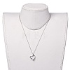 Brass Cubic Zirconia Pendant Necklaces NJEW-JN02619-01-5