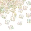 Electroplate Transparent Glass Beads GLAA-A045-03-3