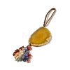 Natural Agate Slice Pendant Decorations HJEW-K046-03G-3