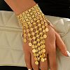 Iron Layered Coin & Flower Link Ring Bracelets for Women WS2112-3