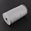 144 Yards Sparkle Polyester Non Slip Knitted Elastic Cord OCOR-WH0080-38A-2