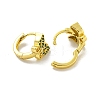 Brass Micro Pave Cubic Zirconia Hoop Earring EJEW-C088-15B-G-2