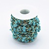 Handmade Synthetic Turquoise Beaded Chains CHC-I026-D-01G-3