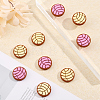 10Pcs 2 Colors Food Grade Eco-Friendly Silicone Beads SIL-CA0001-77-5