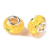 Transparent Resin Rondelle European Beads RESI-S023-32-2