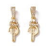 Eco-Friendly Brass Micro Pave Cubic Zirconia Pendants KK-K265-01G-P-1