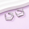 304 Stainless Steel Triple Pentagon Cuff Earrings EJEW-K268-88P-1