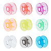 90Pcs 9 Colors Transparent Plastic Bobbins TOOL-BC0002-15-1