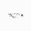 Wave Shaped 925 Sterling Silver Micro Pave Clear Cubic Zirconia Finger Rings FS-WG6021D-05-1