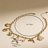 304 Stainless Steel Ocean Theme Shell Starfish Dolphin Multi Pendant Bib Necklace for Women Summer Beach Jewelry PT7319-2