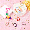 6Pcs Heart Alloy Spring Gate Rings FIND-TA0011-14B-6