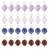 40Pcs 4 Styles Faceted Natural Mixed Stone Charms FIND-DC0001-36-1