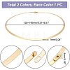 Unicraftale 2Pcs 2 Colors 304 Stainless Steel Wire Wrap Collar Necklaces Set for Women NJEW-UN0001-34-2