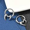 Horn 316 Surgical Stainless Steel Hoop Earrings EJEW-G416-28AS-2