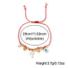 Adjustable Brass Link & Charm Cord Bracelets CW8626-4