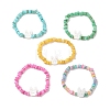 Natural Freshwater Shell Chip  Beads Stretch Bracelets for Girl BJEW-JB13097-2