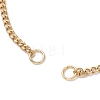 304 Stainless Steel Curb Chain Slider Bracelet Making AJEW-JB01524-01-2