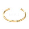 Titanium Steel Twist Open Cuff Bangles for Women BJEW-L689-02G-2