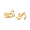 Rack Plating Eco-Friendly Brass Letter Pendants KK-K265-02G-V-2