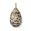 Natural Dalmatian Jasper Pendants G-B188-01G-04-1