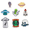 Sparkeads 8pcs 8 style Alien Theme Enamel Pins JEWB-SK0001-01-1