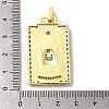 Brass Micro Pave Cubic Zirconia Pendants with Enamel KK-H458-03G-12-3