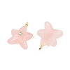 Natural Rose Quartz Pendants G-H353-01G-07-2
