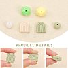 6 Style Food Grade Eco-Friendly Silicone Beads SIL-CA0001-39-5