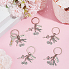 20Pcs Alloy Charm Keychains KEYC-SC00026-4