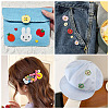 100Pcs 3 Styles 4-Hole Apple Plastic Buttons BUTT-TA0001-54-8