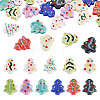 22Pcs 11 Colors Handmade Porcelain Beads PORC-TA0001-34-2