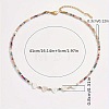 Heart Natural White Shell & Colorful Faceted Rondelle Glass Beaded Necklaces for Women BI2197-6