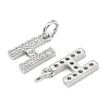 SHEGRACE Brass Micro Pave Clear Cubic Zirconia Pendants XGRQ29531-394P-H-2
