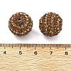 Stripe Pattern Polymer Clay Rhinestone Beads CLAY-NH0001-01F-3