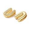 Rack Plating Brass Micro Pave Cubic Zirconia Slide Charms KK-C084-34G-U-2