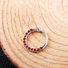 316L Stainless Steel Micro Pave Cubic Zirconia Hoop Nose Rings WG352E4-11-1