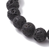 Round Natural Mixed Gemstone & Non-Magnetic Synthetic Hematite Beads Stretch Bracelets for Women BJEW-JB12759-5