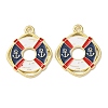 Ocean Alloy Enamel Pendants ENAM-B041-01O-1