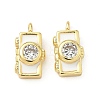 Brass Pave Cubic Zirconia Pendants KK-S338-12G-A-1
