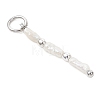 Natural Baroque Keshi Pearl & Electroplate Synthetic Non-magnetic Hematite Beaded Pendants PALLOY-JF05012-02-4