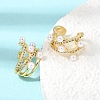 Brass Micro Pave Cubic Zirconia Cuff Earrings CU-CBAE7DF-32G-2