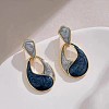 Alloy Enamel Stud Dangle Earrings WG174D6-01-1