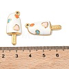 304 Stainless Steel Enamel Pendants STAS-K295-57G-02-3