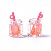 Imitation Drink Resin Pendants CRES-S359-32I-4