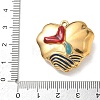 Hollow 304 Stainless Steel Two Sides Enamel Pendants STAS-L316-17G-02-3