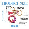 Alloy Resin Butterfly Keychains KEYC-TADJ0002-02G-Q-3